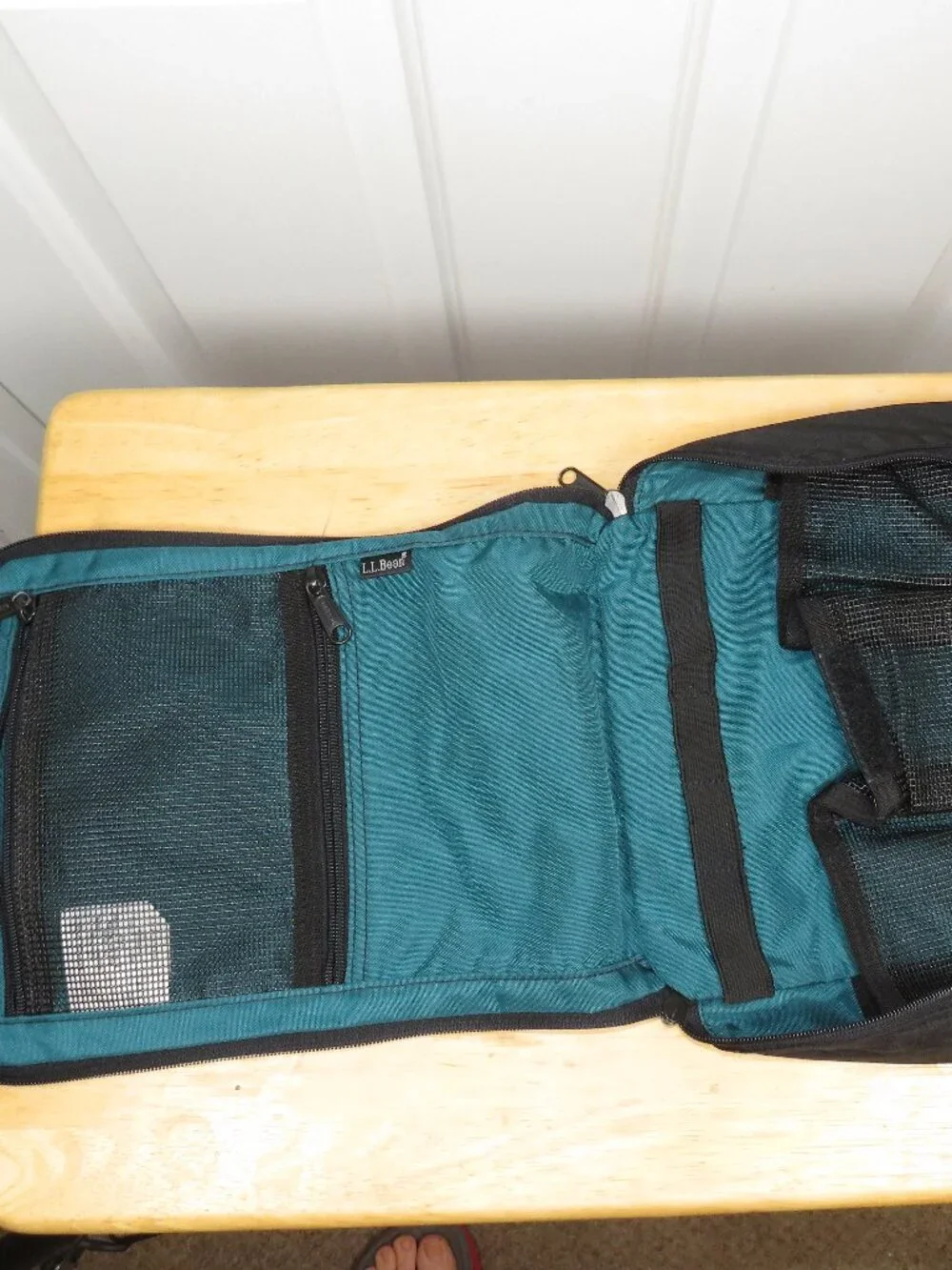 L.L.Bean Travel Bag Bundle - Toiletry Bag &Passport Case/Card Holder Pouch Black